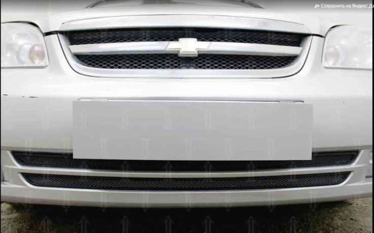 Защита радиатора "Standart" Chevrolet Lacetti седан (2004-2013) чёрная купить недорого с доставкой в Ставрополь