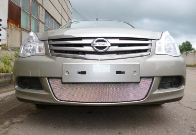 Защита радиатора "Standart" Nissan Almera хром купить недорого с доставкой в Ставрополь