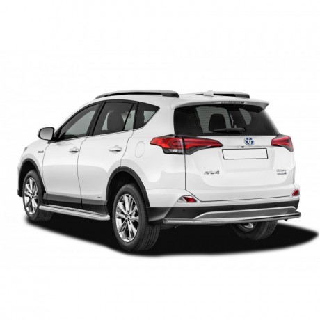 Защита порогов с алюминиевым листом (d63,5) для Toyota RAV4 рестайлинг, (2015-н.в.)(Окрашенное) купить недорого с доставкой в Ставрополь