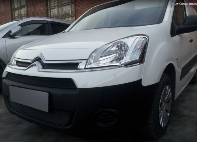 Защита радиатора "Standart" Citroen Berlingo рестайлинг (2008-2016) чёрная купить недорого с доставкой в Ставрополь