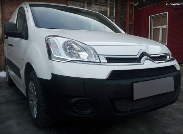 Защита радиатора "Standart" Citroen Berlingo рестайлинг (2008-2016) чёрная купить недорого с доставкой в Ставрополь