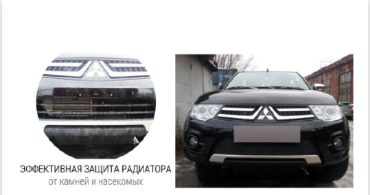 Защита радиатора "Standart" Daewoo Gentra чёрная купить недорого с доставкой в Ставрополь