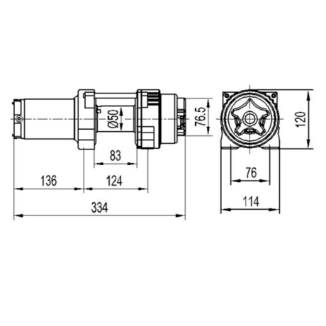 Лебедка для квадроцикла "Master Winch" Х2500, электрическая, 12В купить недорого с доставкой в Ставрополь
