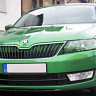 Спойлер переднего бампера (текстурный пластик) для Skoda Rapid (2012-н.в.) купить недорого с доставкой в Ставрополь