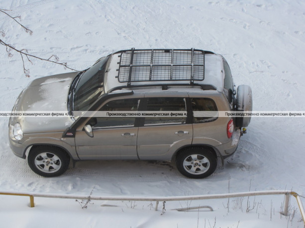 Платформа "Спринт" на B@3 2123 "Chevrolet Niv@" установка на штатные рейлинги купить недорого с доставкой в Ставрополь