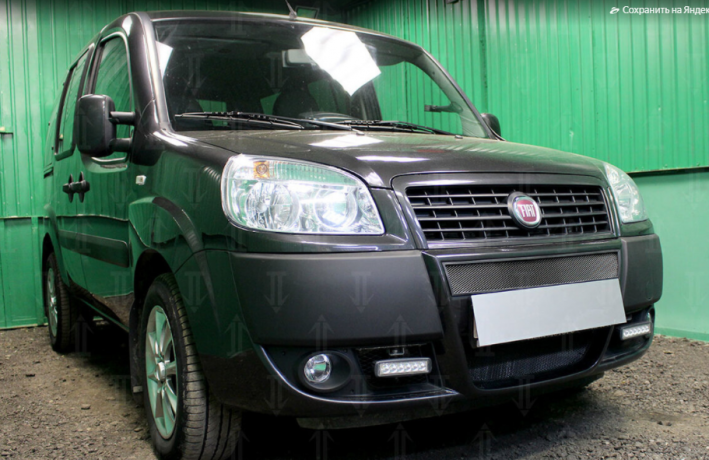 Защита радиатора "Standart" Fiat Doblo (2005-2016) чёрная купить недорого с доставкой в Ставрополь