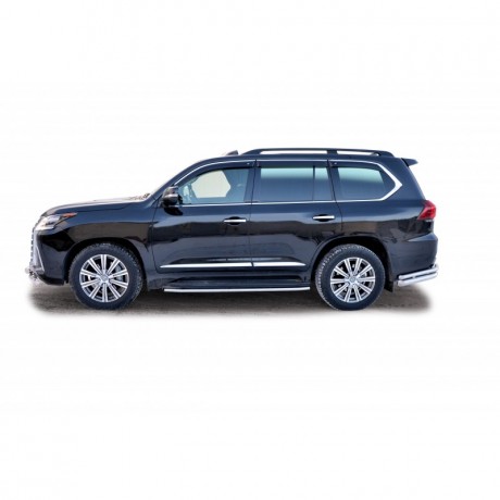 Защита порогов «Труба» для оригинальных порогов (d40) для Lexus LX 450d (20160-н.в.)(Окрашенное) купить недорого с доставкой в Ставрополь