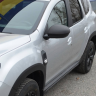 Накладки на зеркала с козырьком "КАРТ" для Renault Duster 2 (с 2021 г.в.) тиснение, без комплектации купить недорого с доставкой в Ставрополь
