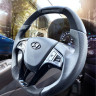 Анатомическое рулевое колесо Ferrum Group со вставками из алькантары для  Hyundai Solaris купить недорого с доставкой в Ставрополь