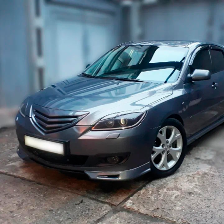 Накладки (клыки) на передний бампер для Mazda 3, хэтчбэк (2003-2009), глянец купить недорого с доставкой в Ставрополь