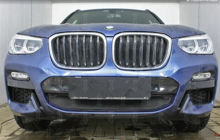 Защита радиатора "Standart" BMW X3 (2017-2021) чёрная купить недорого с доставкой в Ставрополь