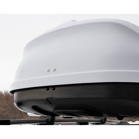 Бокс-багажник на крышу аэродинамический White "Turino Compact" купить недорого с доставкой в Ставрополь